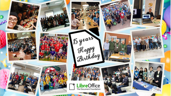 LibreOffice 15. születésnap banner