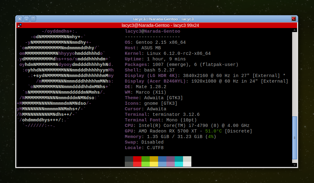 Gentoo + Linux 6.12-rc2