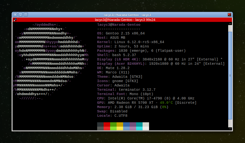 Gentoo + Linux 6.12-rc5