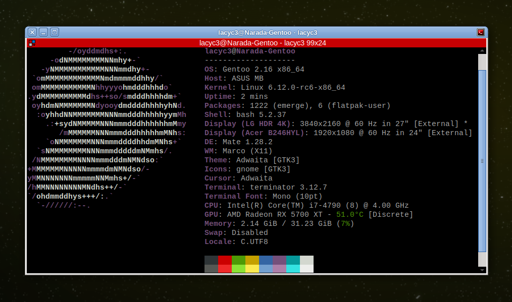 Gentoo + Linux 6.12-rc6