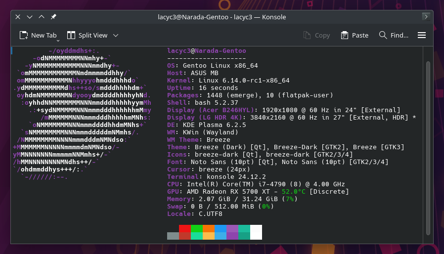 Gentoo + Linux 6.14-rc1