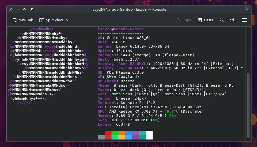 Gentoo + Linux 6.14-rc3