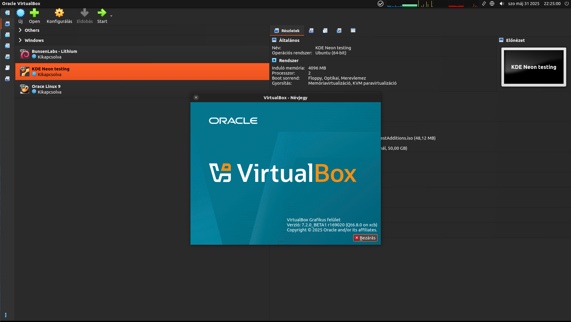 VirtualBox 7.2.0 Béta 1