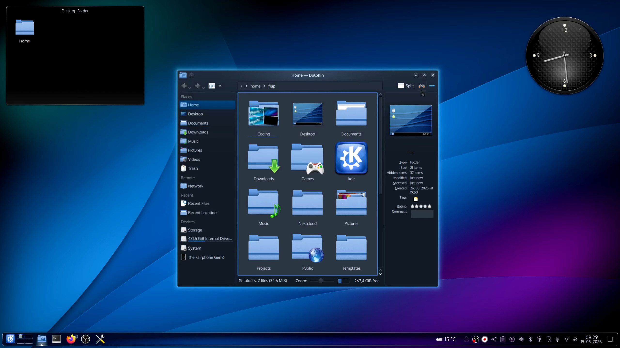 Plasma 6.7 + Oxygén téma