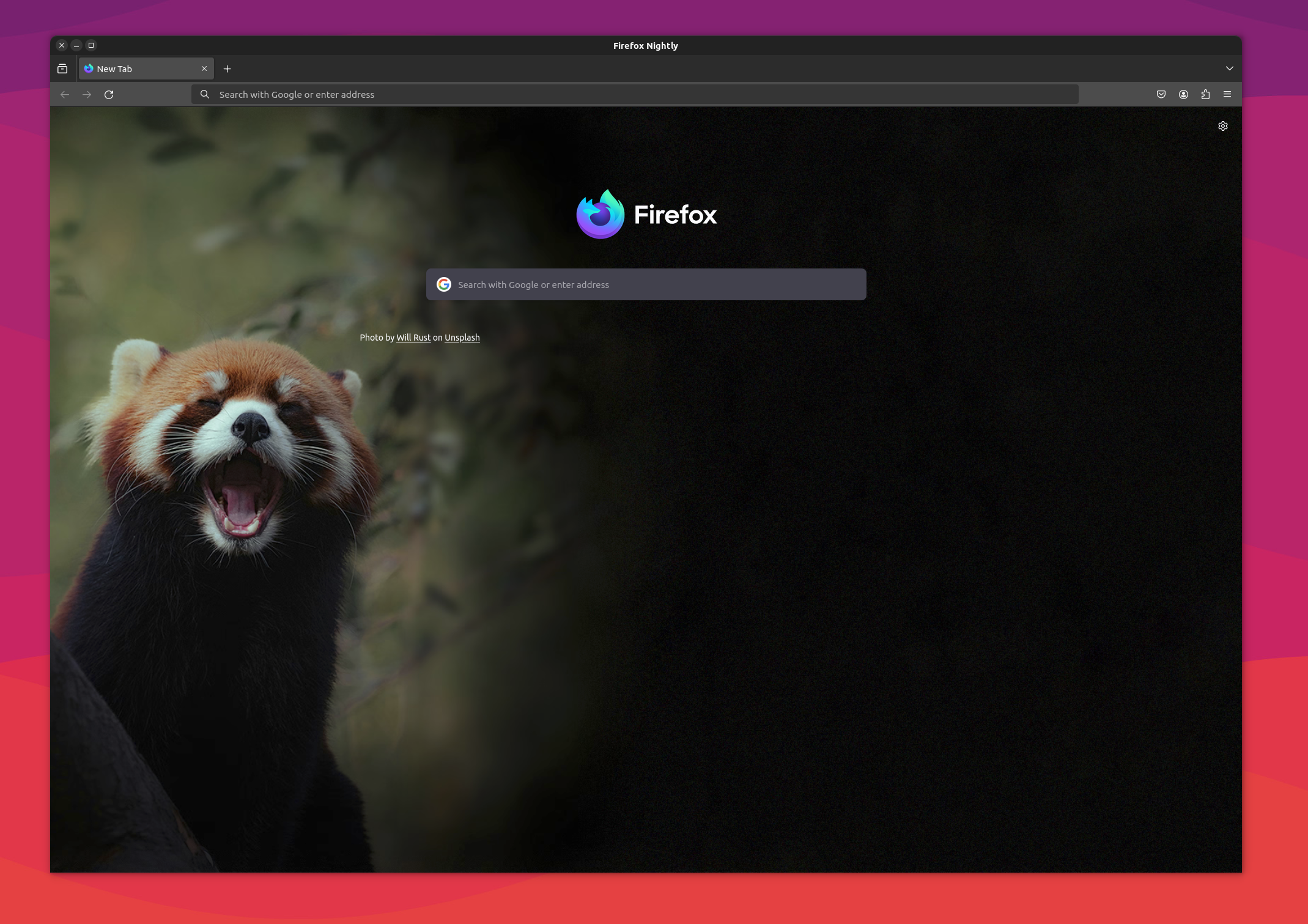 Firefox új lap háttérképpel
