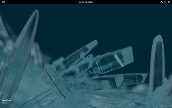 Clear Linux asztal